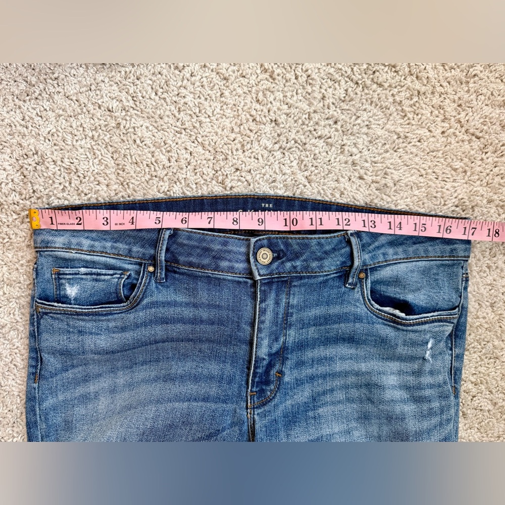 White House Black Market ‘The Skinny Crop’ Embroidered Ankle Jeans Size 10 - Picture 11 of 16